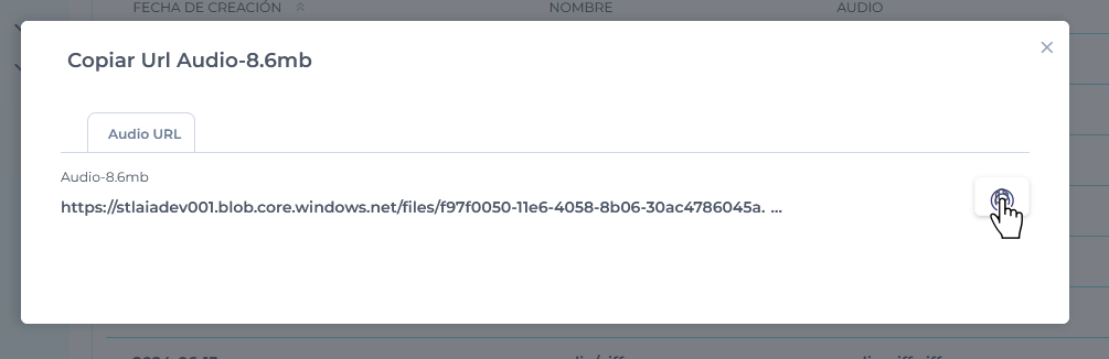 Mensaje de confirmación